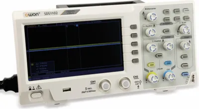 Zdjęcie produktu dla Oscyloskop OWON LCD SDS1102, 2-kanałowy, 100 MHz, USB