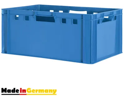 Produktbild von Fleischkiste E3 Fleischkiste Fleischerkiste Fleischkisten Kiste Fleischkiste Eurobox Lebensmittelecht 60 x 40 Metzgerkiste Auswahl Blau Kingpower, Anzahl:1