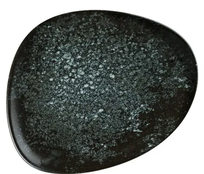 Zdjęcie produktu dla Zestaw 12 talerzy obiadowych, talerzy deserowych i talerzy do serwowania, czarne, kolekcja Bonna Cosmos, średnica 24 cm