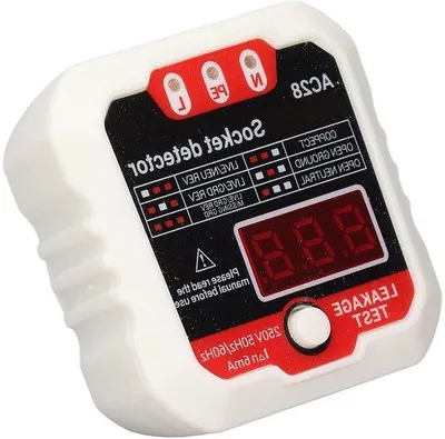 Zdjęcie produktu dla Tester elektryczny z wyświetlaczem LCD i detektorem faz, zgodny z normami UE, 230 V