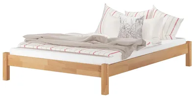 Produktbild von Doppelbett Ehebett Kingsize-Bett Futonbett 160x200 Buche massiv Zubehör wählbar 60.84-16 ohne Zubehör