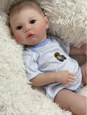 Immagine prodotto di 46CM Reborn Meadow Baby Doll in silicone, corpo completo di ragazza in vinile, bambola dipinta a mano