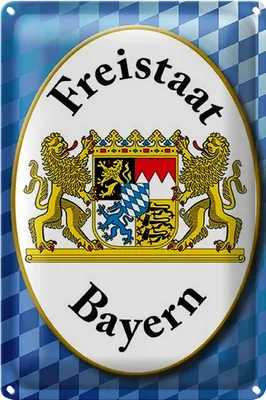 Produktbild von Blechschild Spruch 20x30cm Freistaat Bayern Wappen