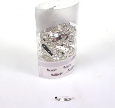 Produktbild von 120 Anstecknadeln Broschennadeln Nadeln Schmucknadeln 3cm silber Rohlinge, Farbe:silber