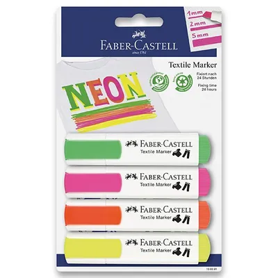 Zdjęcie produktu dla Faber-Castell 159591, 4 szt., Zielony, Pomarańczowy, Różowy, Żółty, Wielobarwny, Tworzywo sztuczne pochodzące z recyklingu, Nastolatek, Unisex