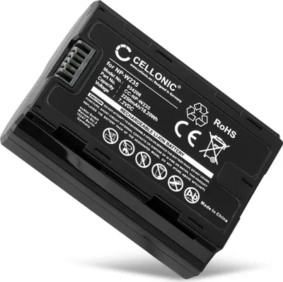 Produktbild von CELLONIC 1x Akku für Kamera Kompatibel mit FujiFilm GFX100S, GFX 50S II, Kompatibel mit Fuji FujiFilm X-T4, FujiFilm NP-W235 - (2250mAh, 7.2V)
