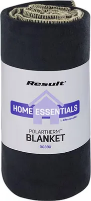 Image de Result Winter Essentials R039X | Couverture polaire | 175 x 140 cm - Couleur : Noir - Taille : 175 x 140 cm