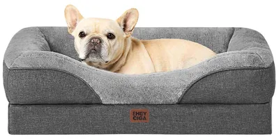 Produktbild von Orthopädisches Hundebett mit 4 Rändern 76x51cm Grau