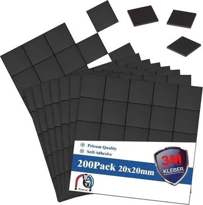 Produktbild von Famanu Selbstklebende Magnete 10 x 10 mm - 200 Stück