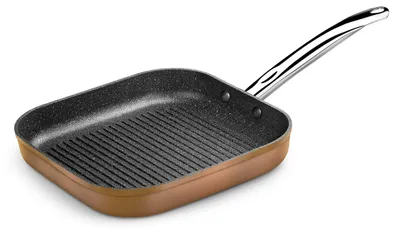 Produktbild von Grillpfanne - 28 x 28 cm - Gusseisen - Antihaftbeschichtung - Induktion