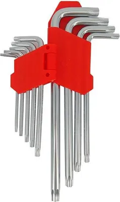 Image de jeu de clés Torx longues 9 pièces Awtools 9 pièces, haute qualité, idéal pour les vis Torx, durable et robuste, design ergonomique, parfait pour les travaux exigeants.