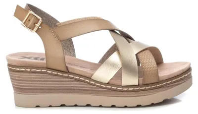 Productafbeelding van Dames Sandalen met Brede Hak in Goudkleurig
