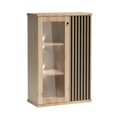 Produktbild von Kondela Vitrine Koli C-3 – Artisan-Eiche / Schwarz