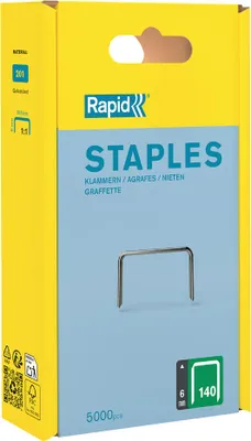 Zdjęcie produktu dla Rapid Tools 40303088 Rapid Flachdrahtklammern Typ 140, 6 mm, Großpackung