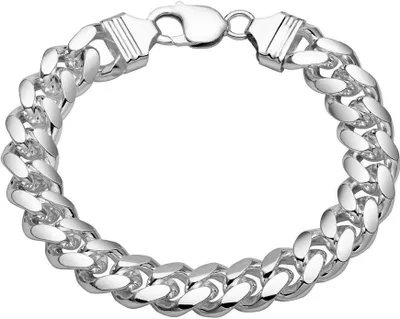 Produktbild von Herren Panzerarmband von JEWLIX aus Sterlingsilber, 12 mm, OVA