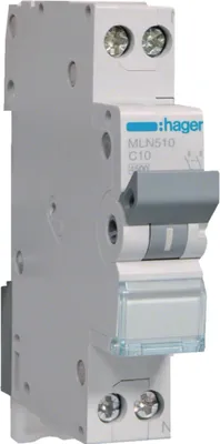 Zdjęcie produktu dla Hager LS-SWITCH 1P+N 10A-C 6KA1PLE (MLN510)