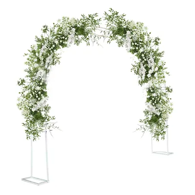 Produktbild von Rosenbogen Gartenbogen Robustes Rankgitter für Kletterpflanzen, Rosen & Blumen Hochzeit, Garten, Terrasse, Torbogen Hochzeitsbogen Weiß