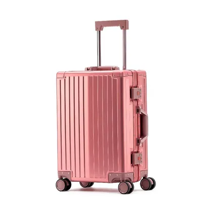 Produktbild von Heuer "STRIPE" Aluminiumkoffer Reisekoffer Hartschale, Rose, 28 Zoll