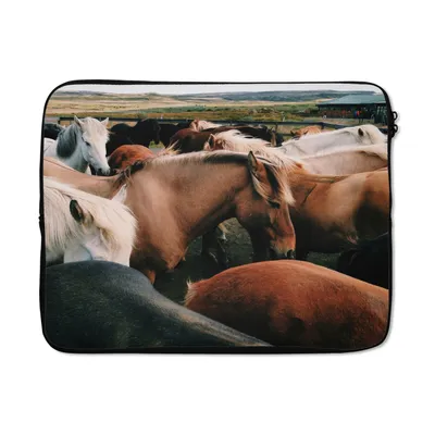 Produktbild von MuchoWow® Laptop Hülle 15 Zoll Pferde - Tiere - Spiel Laptoptasche - Laptoptasche - Sleeve - Rundum-Schutz