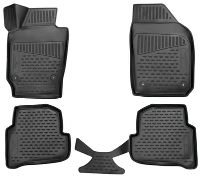 Produktbild von WALSER XTR Gummi Fussmatten Auto für Skoda Fabia 3 2014 - 2018, 100% passgenaue Auto Fußmatten, robuste Universal Fußmatte Auto, Gummimatten Auto, Auto Fussmatten Gummi, Auto Gummimatten