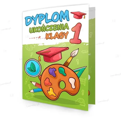 Imagen del producto de Diploma plegable en formato A4 para la finalización del primer curso - Set de 5 pinturas - LearnHow