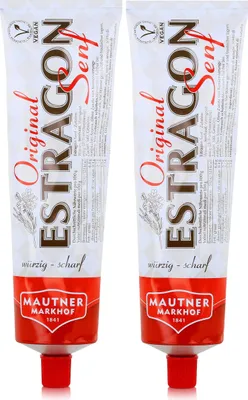 Produktbild von Mautner Estragon Senf 330g - Das würzig scharfe Original (2er Pack)