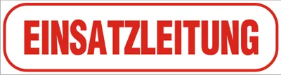 Produktbild von INDIGOS UG - Magnetschild "Einsatzleitung" 30 x 8 cm - Magnetfolie für Auto / LKW / Truck / Baustelle / Firma