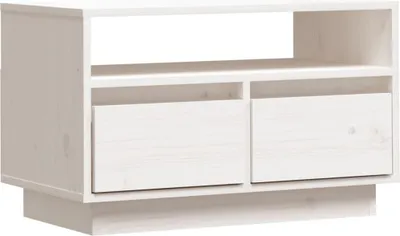 Produktbild von vidaXL TV-Schrank Weiß 60x35x37 cm Massivholz Kiefer