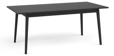 Immagine prodotto di Tavolo allungabile MONDO - Nero opaco - 180 a 220 cm - Piedi design in metallo
