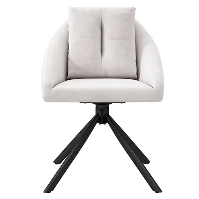 Produktbild von Esszimmerstühle Ergonomisches Design Samtstuhl Eleganter Drehstuhl Küchenstühle Wohnzimmer Schlafzimmer Grau