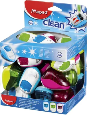 Obrázek produktu pro Maped Clean dvojité ořezávátko, mix 1 ks