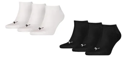 Obrázok produktu pre Ponožky Puma Sneaker Socken Plain, balenie 6 kusov, čierna/biela: veľkosť 35-38