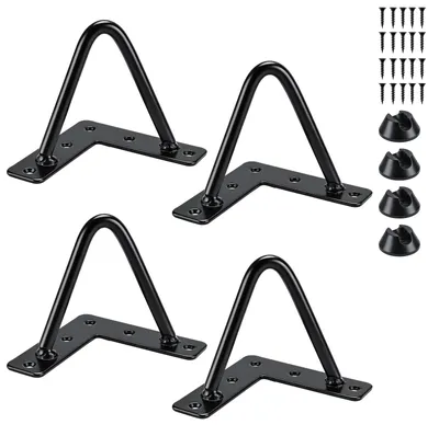 Produktbild von Omgoods – Set mit 4 schwarzen Haarnadel-Tischbeinen für Möbel im DIY-Stil
