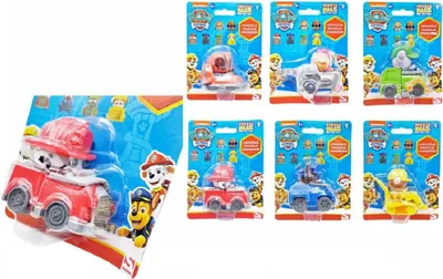Produktbild von PAW Patrol Radiergummi Spielzeugautos Set mit 3 zufälligen Fahrzeugen für Kinder