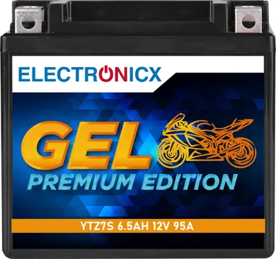 Image de Electronicx Extreme Edition GEL Batterie 6.5Ah 12V ▶ Moto Scooter Quad - sans entretien décharge profonde anti-vibration étanche