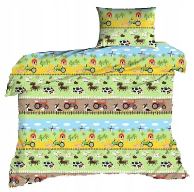 Produktbild von Nyks Baby Bettwäsche-Set Bauernhof Baumwolle 100x135