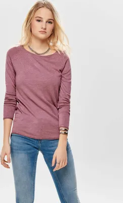 Image de ONLY Pull long en maille fine manches longues sweat stretch décontracté ONLALONA Taille : S