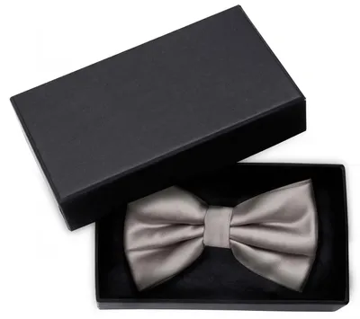 Produktbild von Fabio Farini - 1 Stück Graue Herren Fliegen - Männer Querbinder Vorgebunden Bowtie Einfarbig Uni Dunkelgrau - Gray Marble