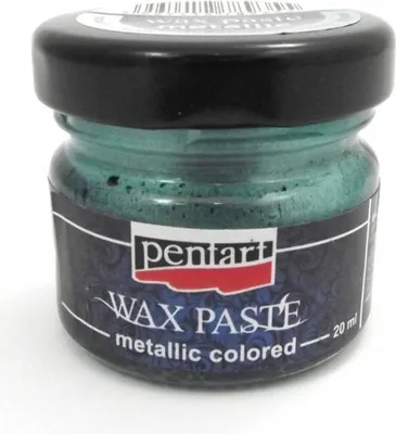 Zdjęcie produktu dla Pasta woskowa metaliczna - wax paste metallic colored - turkus / turquoise 20ml - Pentart