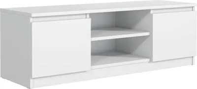 Produktbild von Mobelsta Tv Schrank 120 cm, Modern Fernsehschrank, Fernseher Tisch, Tv Board fur wohnzimmer,Fernsehtisch, Tv Lowboard Weiß 120x39x38,5 cm