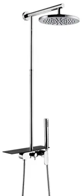 Image de Apsara II colonne de douche mécanique avec tablette chromée Essebagno