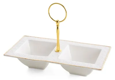 Zdjęcie produktu dla Misa dekoracyjna OLIVIA 23x23x5 cm biała