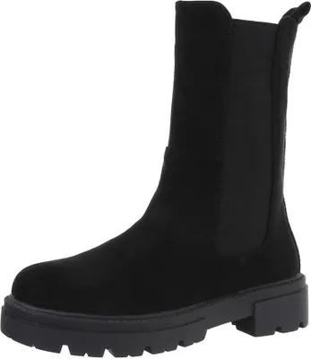 Produktbild von Ital-Design Damen Stiefeletten Leicht gefüttert Wildlederoptik Plateaustiefeletten 87417766 Schwarz Gr.  39