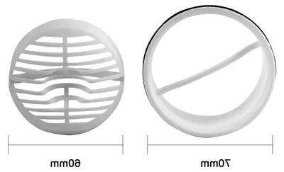 Produktbild von Haarsieb für Dusche mit Tauchrohr, kompatibel mit Tempoplex ab Modell 6961, 6962, 6963, Ersatz Haarsieb Modell 6961.96, 582951, Ersatz Tauchrohr Modell 6961.99, Haarfilter Duschablauf Siphon