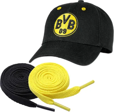Produktbild von Borussia Dortmund BVB Kappe (schwarzgelb) + 2 Paar Fan-Schnürsenkel 2# 5#