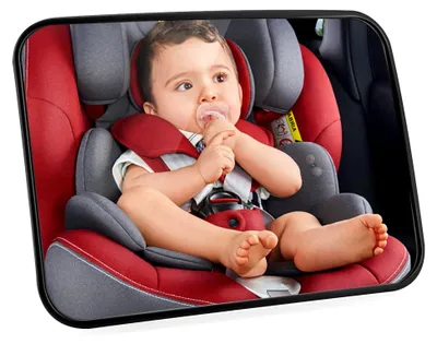 Produktbild von Auto Spiegel für Babys auf der Rückbank, verstellbarer und bruchsicherer Rückspiegel für Kindersitze und Babyschalen