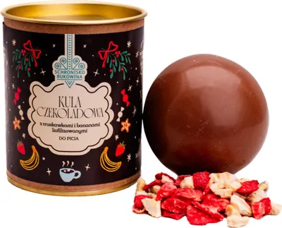 Produktbild von Schokoladenkugel mit Bananen und Erdbeeren 45g - Schronisko Bukowina