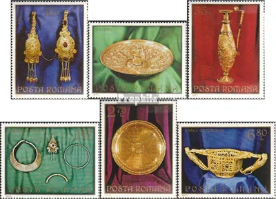 Produktbild von Briefmarken Rumänien 1973 Mi 3140-3145 (kompl.Ausg.) postfrisch Goldschatz von Pietroasa