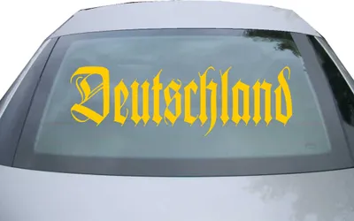 Produktbild von Indigos UG - Aufkleber Heckscheibe & Motorklappe DE6965 - gold - 600x189 mm - Deutschland - Auto Scheiben Fenster Heckklappe Tuning Racing JDM - Die cut