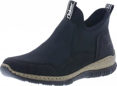 Zdjęcie produktu dla Rieker damskie buty za kostkę sportowy dynamiczny wygląd świetne struktury N3275, rozmiar:42 EU, kolor:Czarny